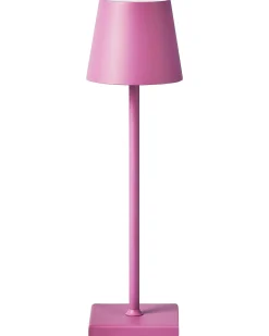Trådløs LED-bordlampe BACEIRO Metal Lyserød