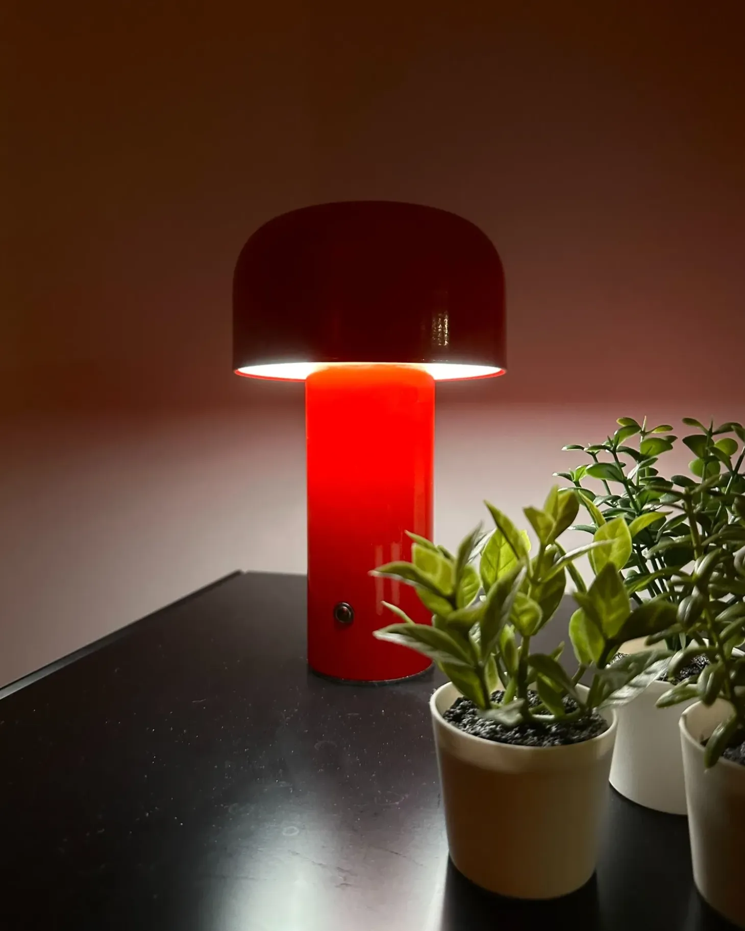 Trådløs LED-bordlampe BESOS Med dæmpning Metal Rød