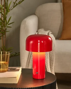 Trådløs LED-bordlampe BESOS Med dæmpning Metal Rød