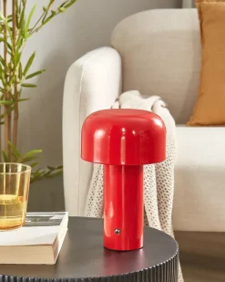 Trådløs LED-bordlampe BESOS Med dæmpning Metal Rød