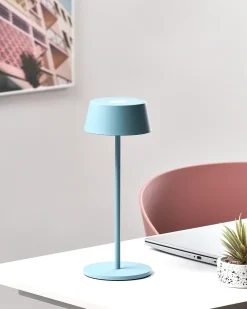 Trådløs LED-bordlampe GUDER Med dæmpning Metal Blå