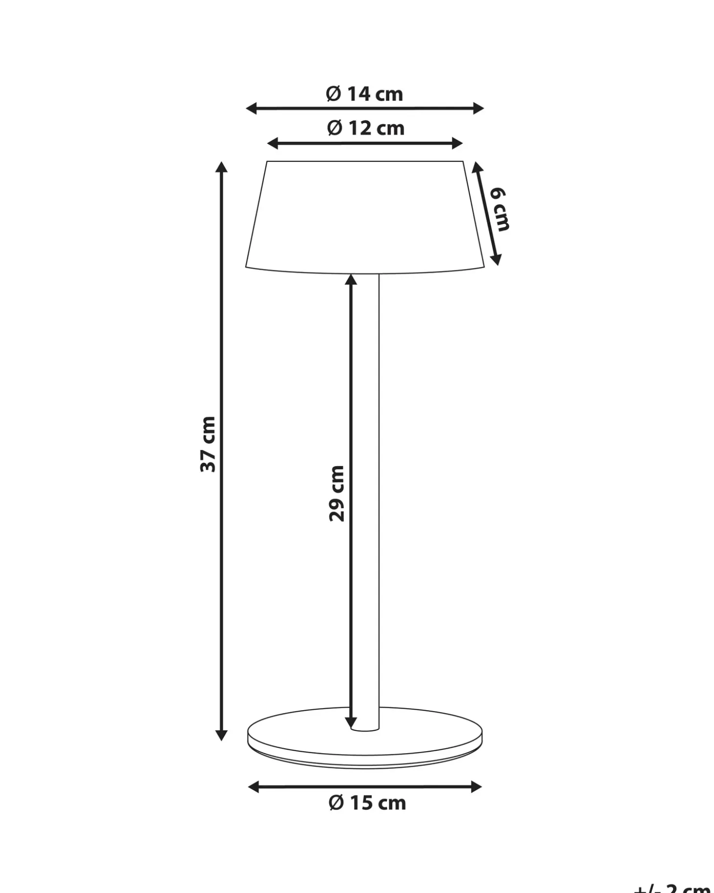 Trådløs LED-bordlampe GUDER Med dæmpning Metal Beige