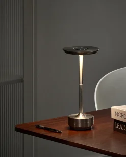 Trådløs LED-bordlampe MAGO Med dæmpning Metal Sølv