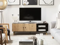 TV-bord ABILEN Brun/sort