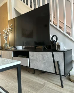 TV-bord BLACKPOOL Grå betoneffekt