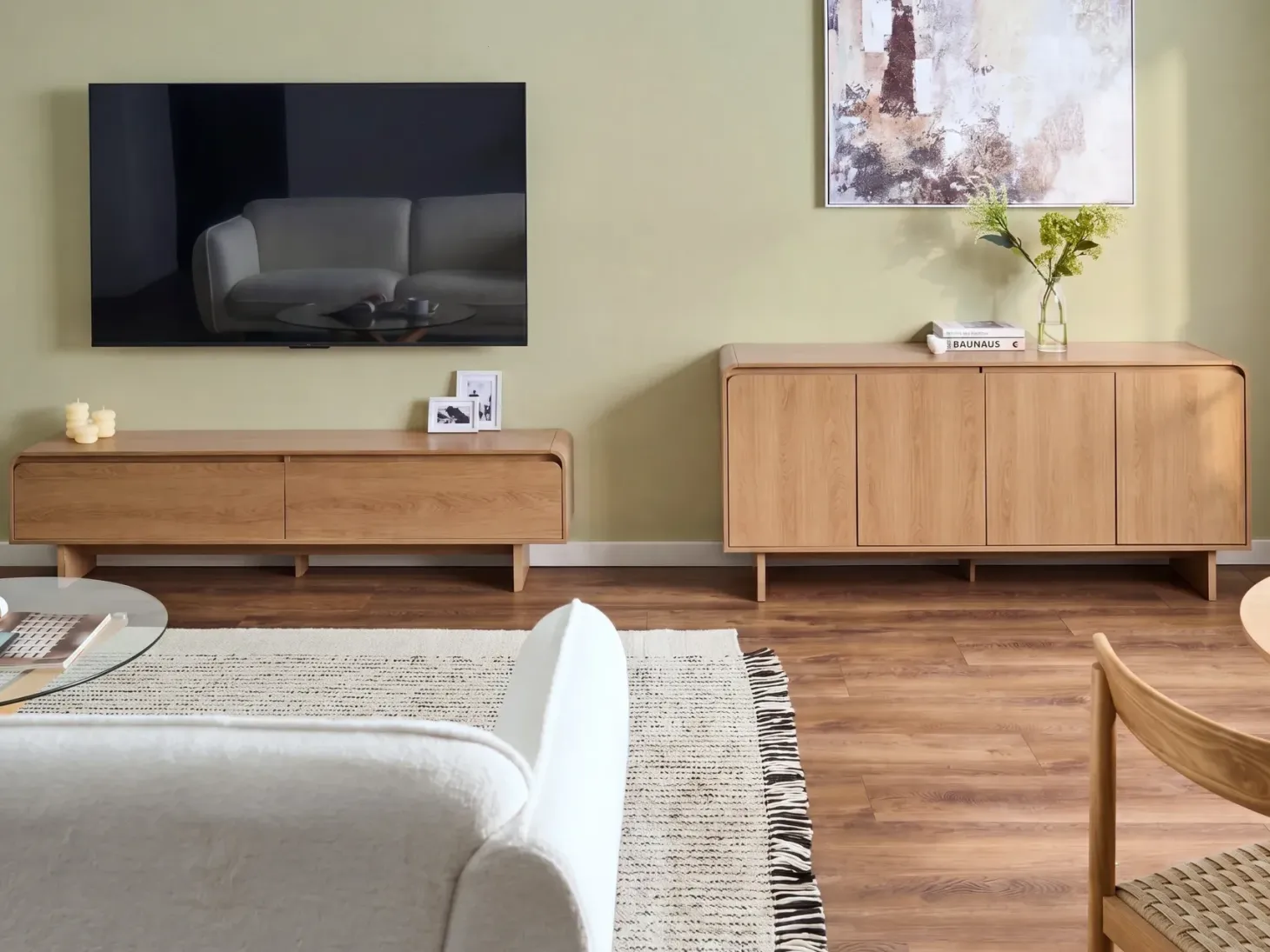 TV-bord DELORAINE Lysebrun