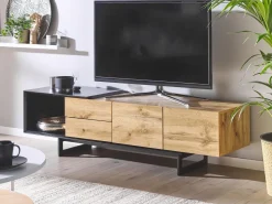 TV-bord FIORA Brun/sort