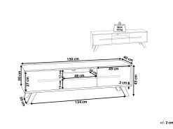 TV-bord FORESTER Brun/hvid