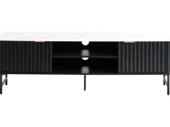 TV-bord GLASTONBURY Marmor/sort