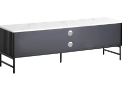 TV-bord GLASTONBURY Marmor/sort