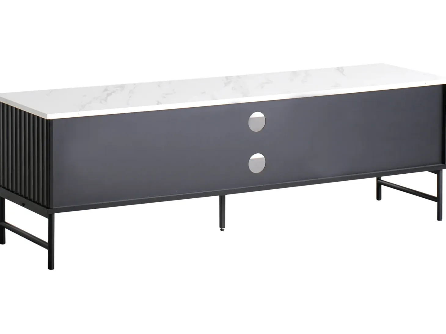 TV-bord GLASTONBURY Marmor/sort