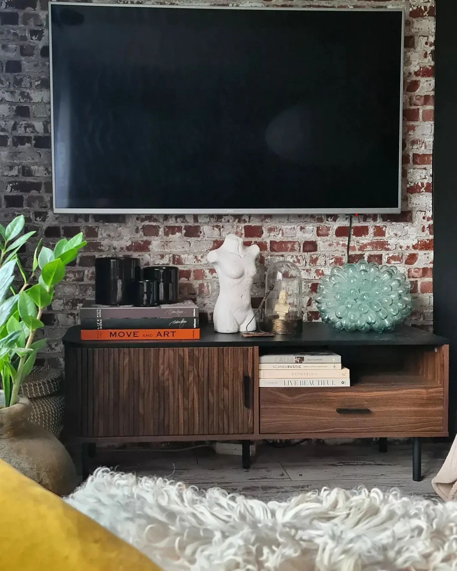 TV-bord JOSE Mørkebrun