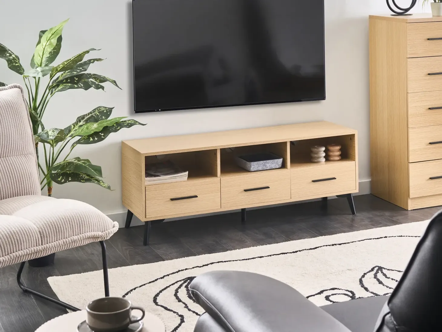 TV-bord KITIMAT Lysebrun