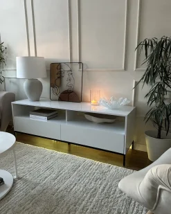 TV-bord LED SYDNEY Hvid