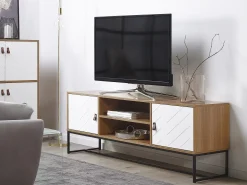 TV-bord NUEVA Lysebrun/hvid