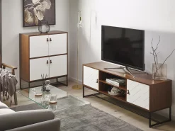 TV-bord NUEVA Mørkebrun/hvid