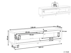 TV-bord PEMBORKE Hvid