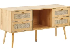 TV-bord PEROTE Rattan Lysebrun
