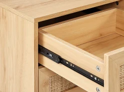 TV-bord PEROTE Rattan Lysebrun