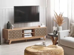 TV-bord PRESCOT Lysebrun
