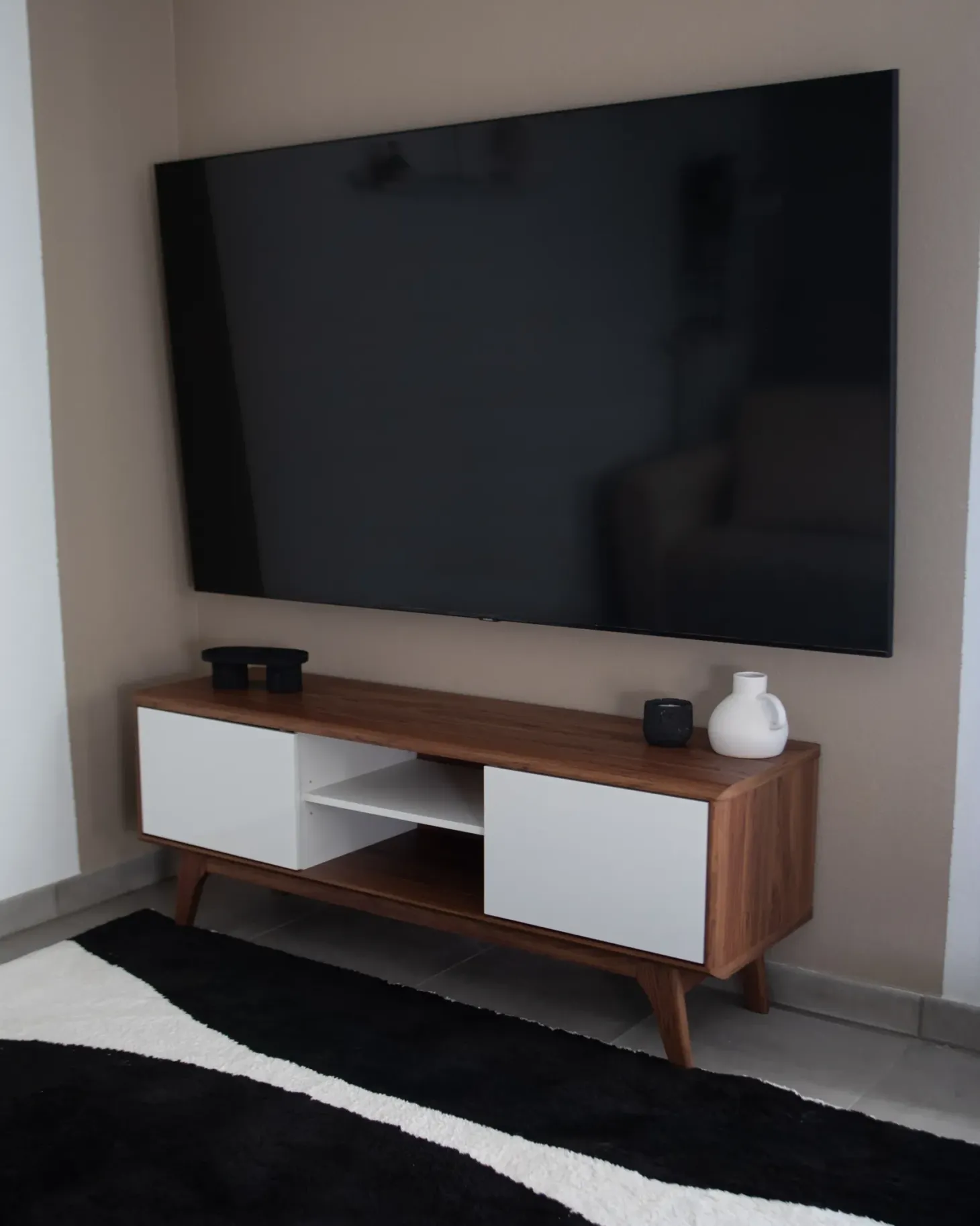 TV-bord ROCHESTER Brun/hvid