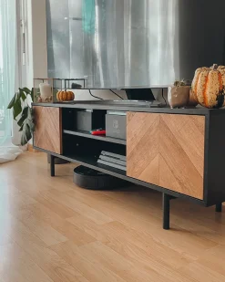 TV-bord SALINA Brun/sort