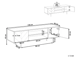 TV-bord SALINA Brun/sort