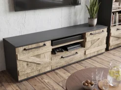 TV-bord SALTER Brun/sort