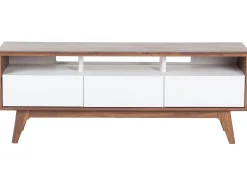 TV-bord SYRACUSE Brun/hvid