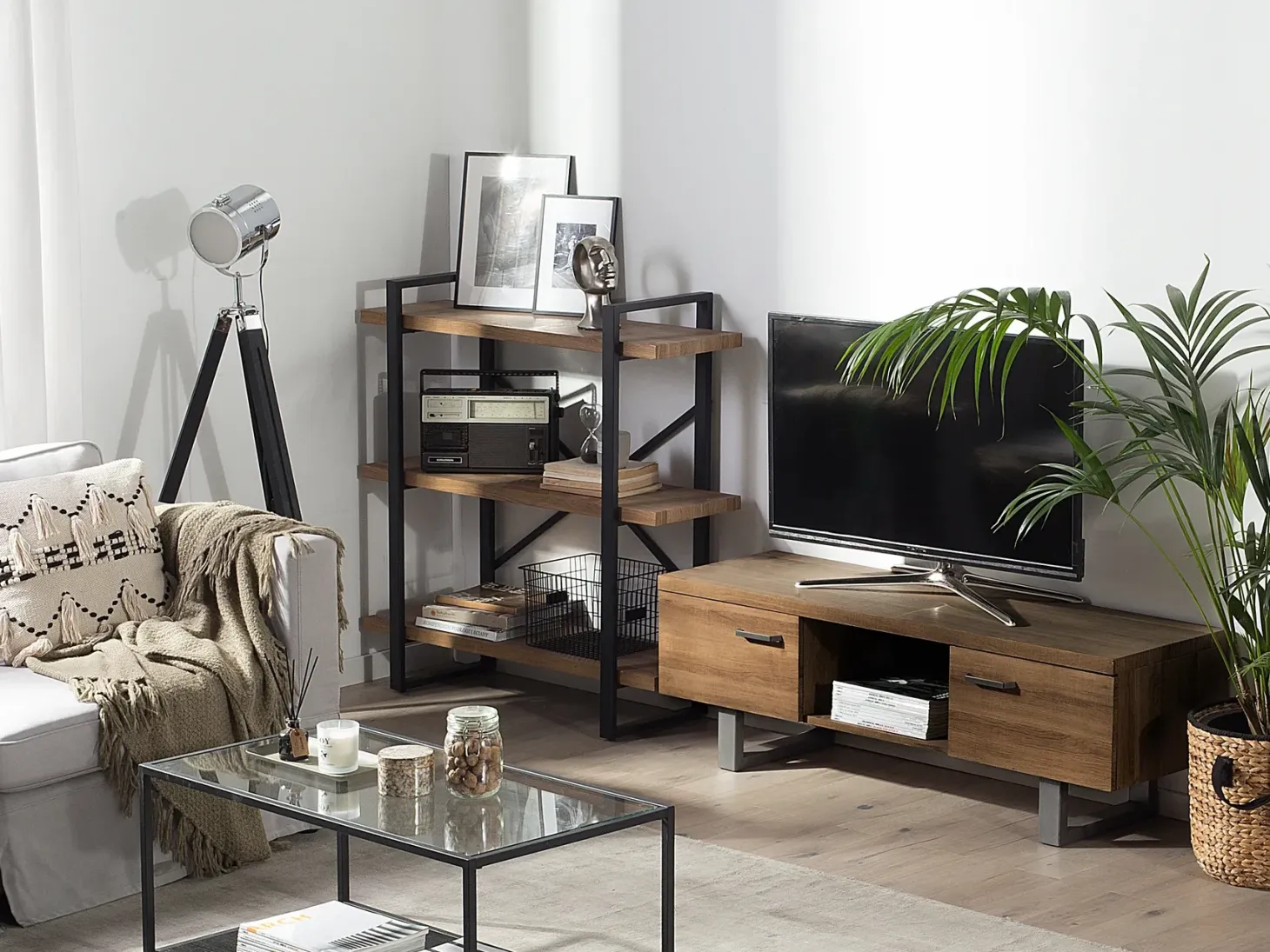 TV-bord TIMBER Mørkebrun