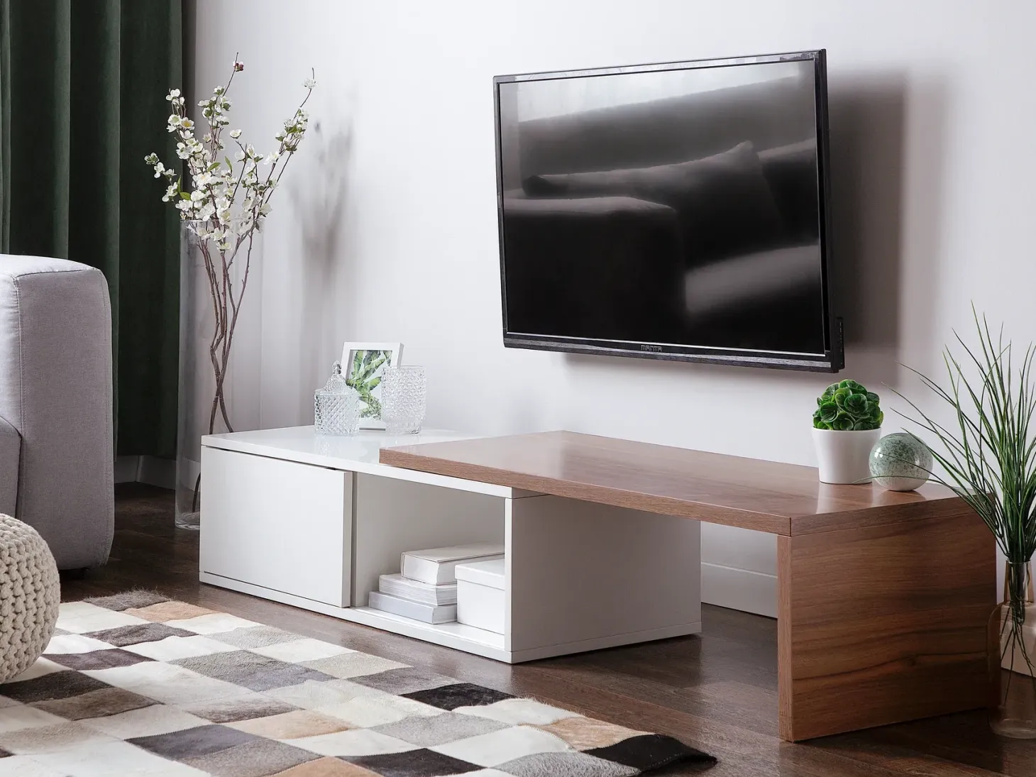 TV-bord YONKERS Hvid