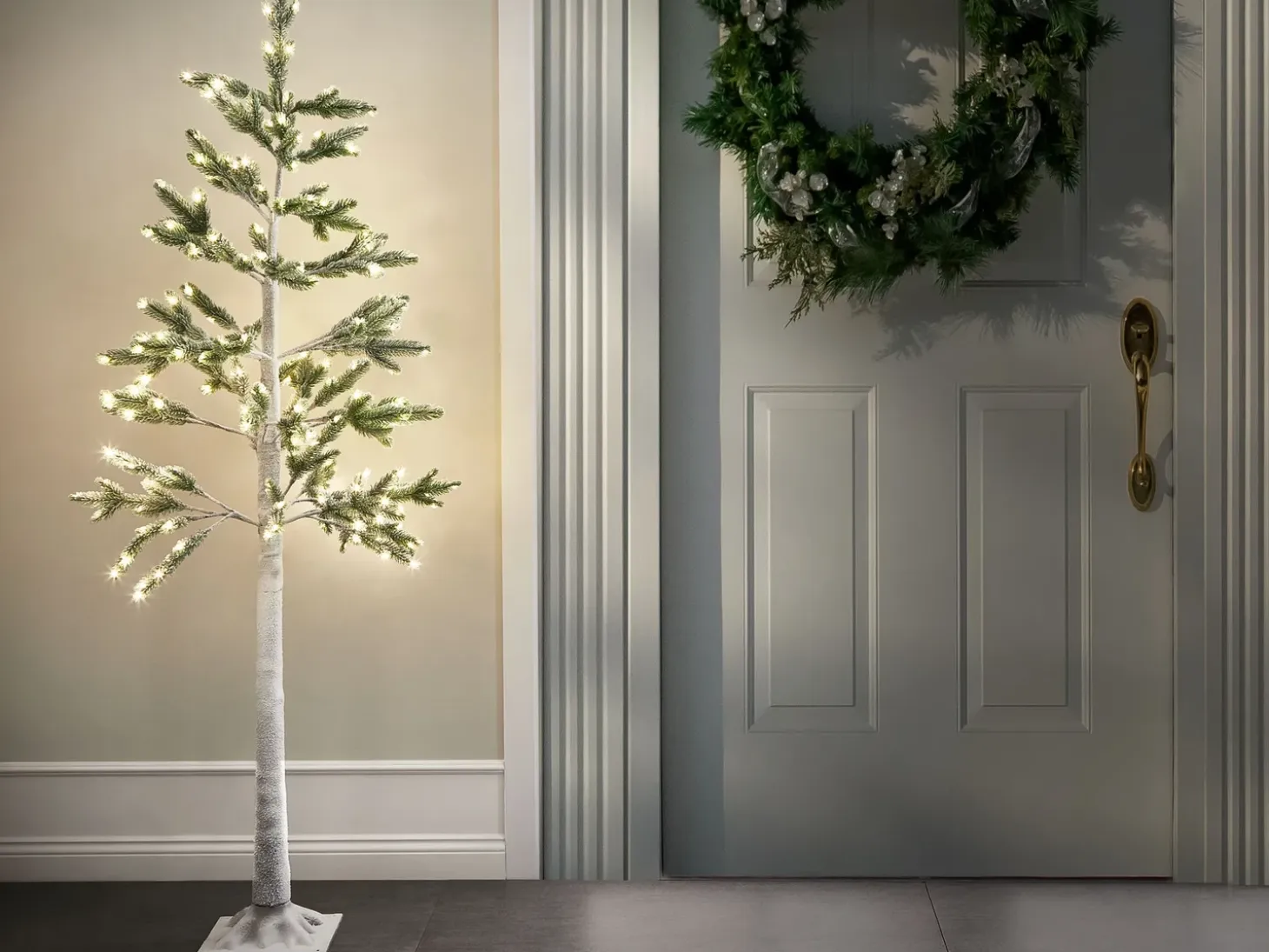 Udendørs dekoration LED ALBIONI Træ 180 cm Hvid