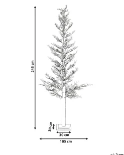 Udendørs dekoration LED GRENIVIK Juletræ 245 cm Hvid