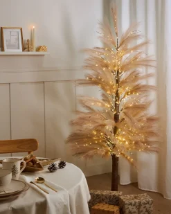 Udendørs dekoration LED HAUGANES Juletræ 190 cm Beige