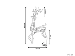 Udendørs dekoration LED HELLA Rensdyr 150 cm Sølv