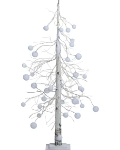 Udendørs dekoration LED HOLAR Juletræ 122 cm Hvid