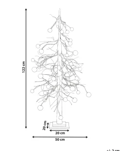 Udendørs dekoration LED HOLAR Juletræ 122 cm Hvid