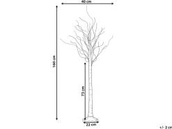 Udendørs dekoration LED LAPPI Juletræ 160 cm Hvid