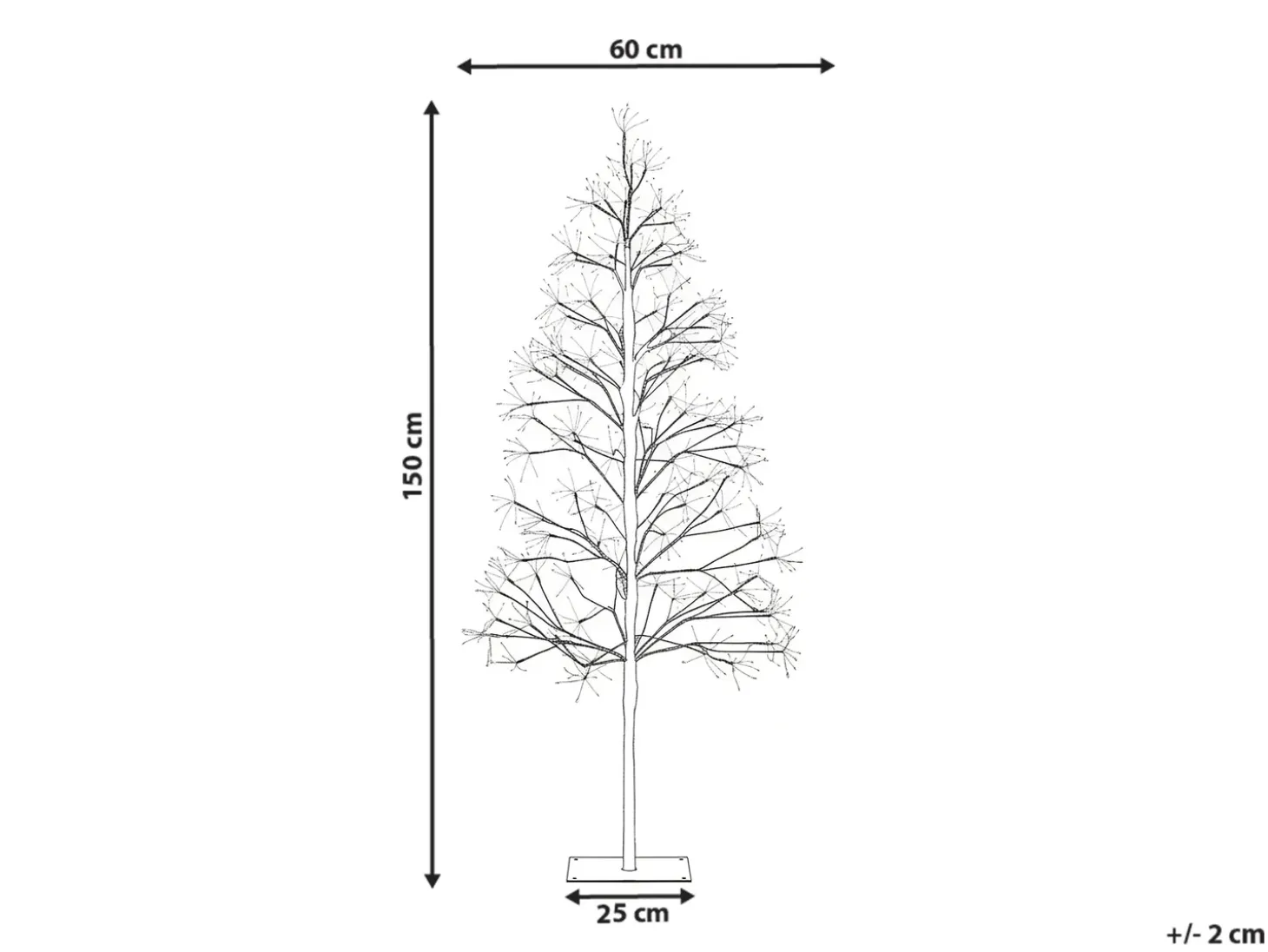 Udendørs dekoration LED LONKARI Træ 150 cm Brun