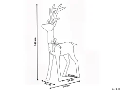 Udendørs dekoration LED MALAREN Rensdyr 140 cm Hvid