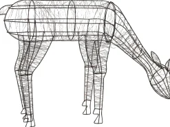 Udendørs dekoration LED NARUSKA Rensdyr 70 cm Sort