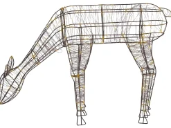 Udendørs dekoration LED NARUSKA Rensdyr 70 cm Sort