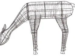 Udendørs dekoration LED NARUSKA Rensdyr 70 cm Sort