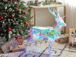 Udendørs dekoration LED POLARIS Rensdyr 90 cm Multifarvet