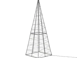 Udendørs dekoration LED PUKSALA Juletræ 60 cm Sølv