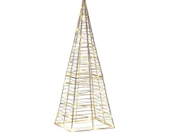 Udendørs dekoration LED PUKSALA Juletræ 60 cm Sølv