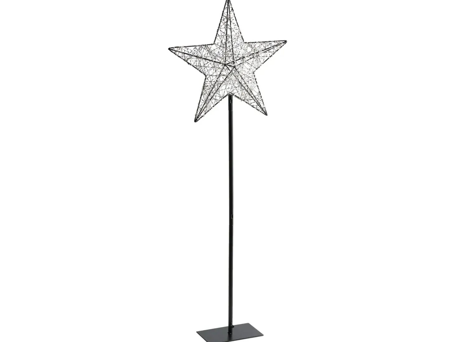 Udendørs dekoration LED SANNAN Stjerne 110 cm Sort