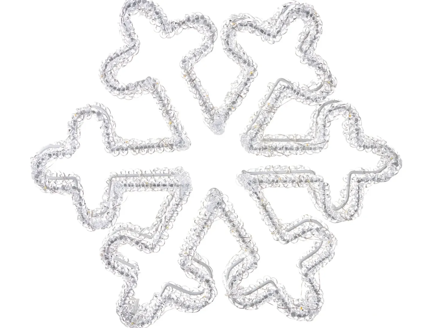 Udendørs dekoration LED SILVERAN Snefnug 28 cm Hvid