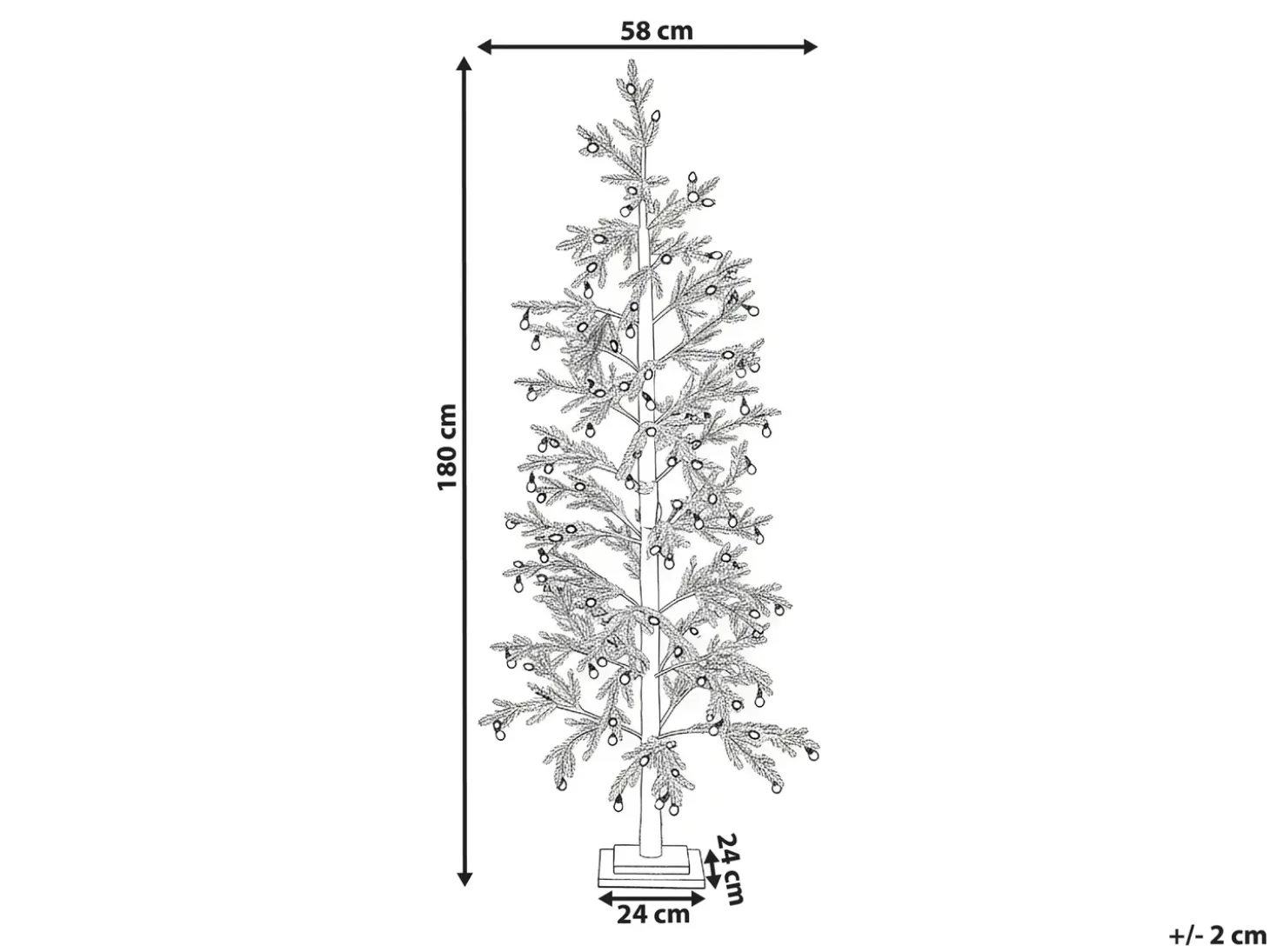 Udendørs dekoration LED TORSA Træ 180 cm Grøn