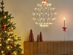 Udendørs hængende dekoration LED HOSFOS Kugle 42 cm Sølv